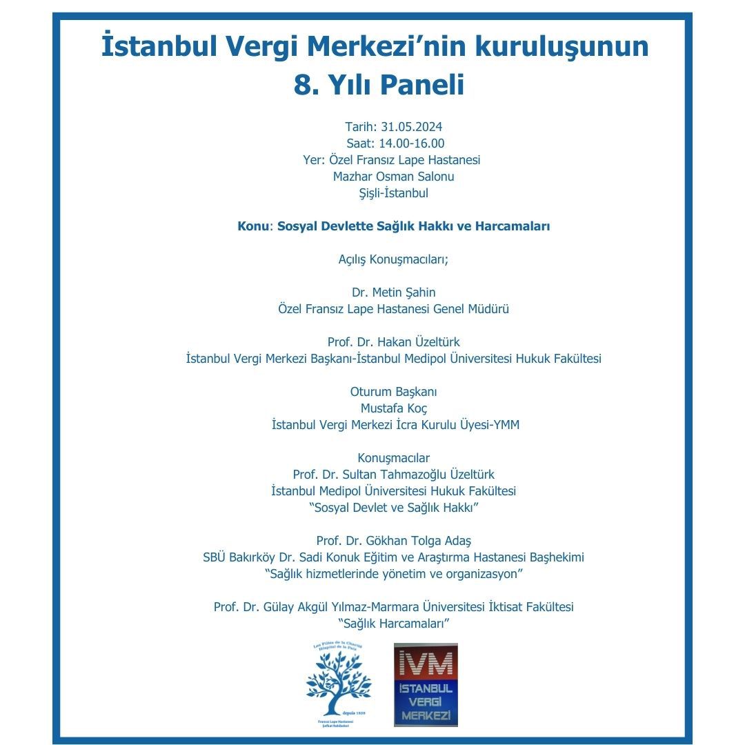 İstanbul Vergi Merkezi'nin Kuruluşunun 8. Yılı Paneli